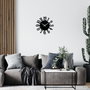 Wallity Enzoclock - S005 Reloj de pared decorativo de metal negro
